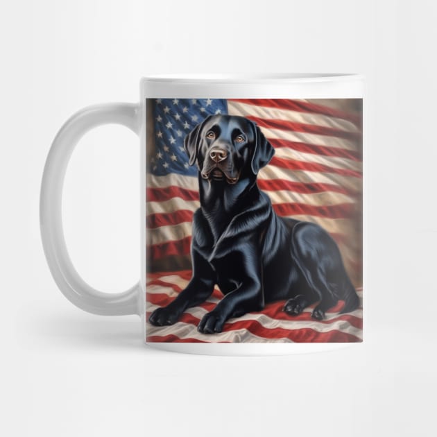 Patriotic Black Labrador by AnchoredK9s